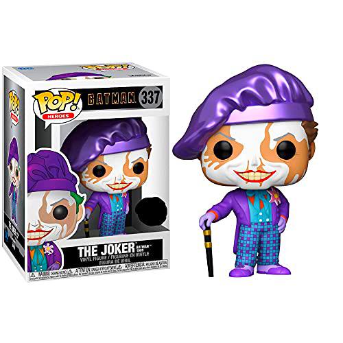 Figura de vinilo The Joker Pop #337 Chase Edition Pop Heroes: Batman 1989 (unida con protector EcoTek para proteger la caja de exhibición)