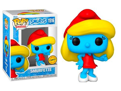 Funko Pitufina pop + protector: The Smurfs Pop! Figura de vinilo de animación de televisión (juego de regalo de coleccionista incluido con caja protectora de la marca ToyBop) (persecución de vestido