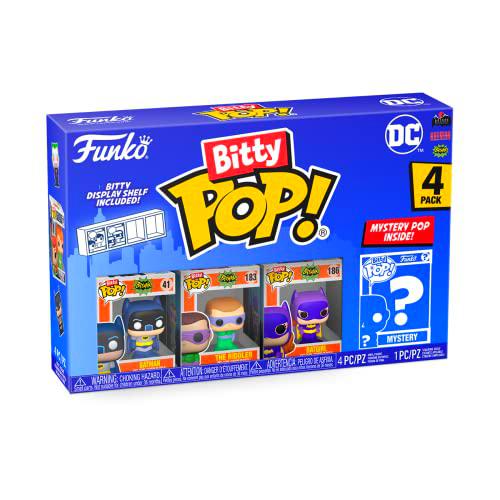 Funko Bitty Pop! DC - Batman, Batgirl, The Riddler Y una Minifigura Misteriosa Sorpresa