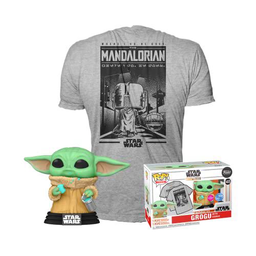 Funko Pop! &amp; tee: Mando - Grogu with Cookie (The Child